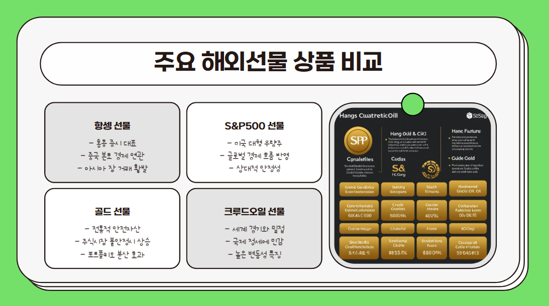주요 해외선물 상품 비교