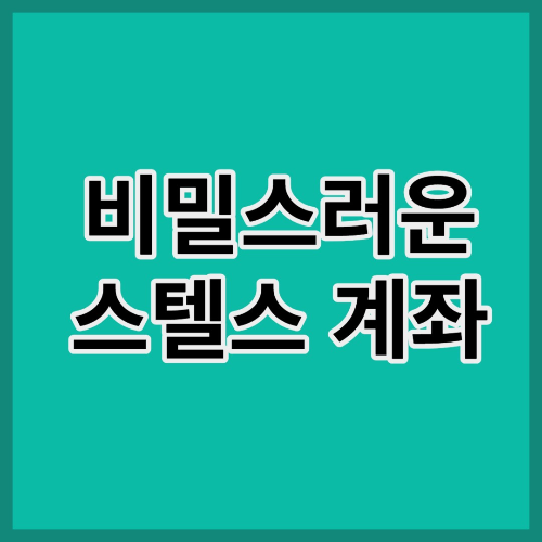 스텔스계좌 썸넬