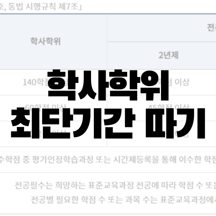  학사편입 - 독학으로 최단기간 학사학위 따기 도전!