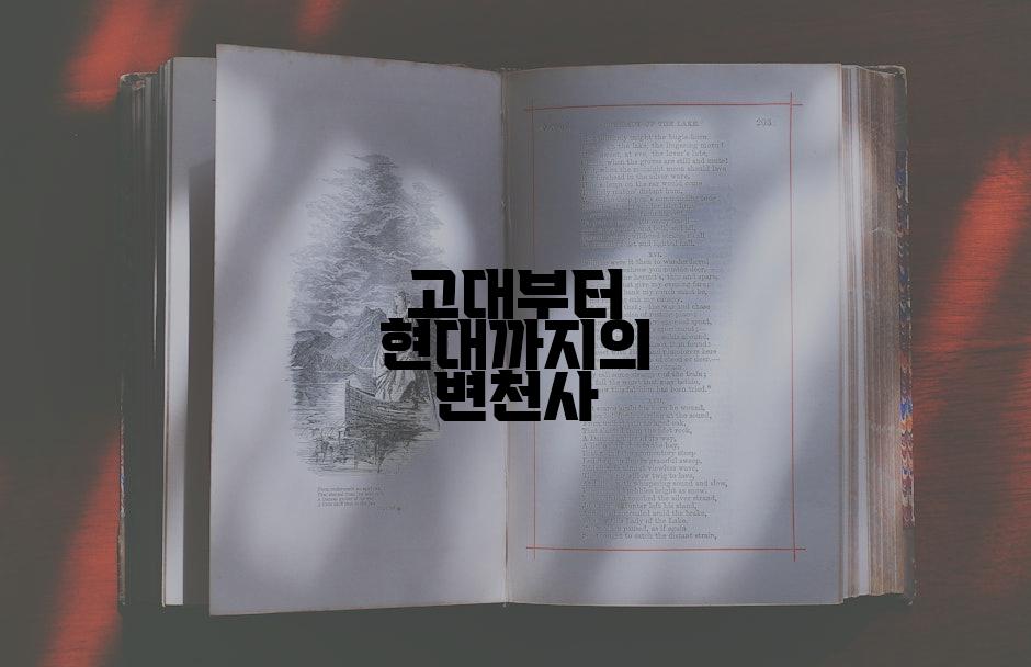 고대부터 현대까지의 변천사