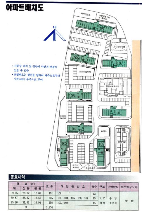 대구 본동주공아파트 단지배치도