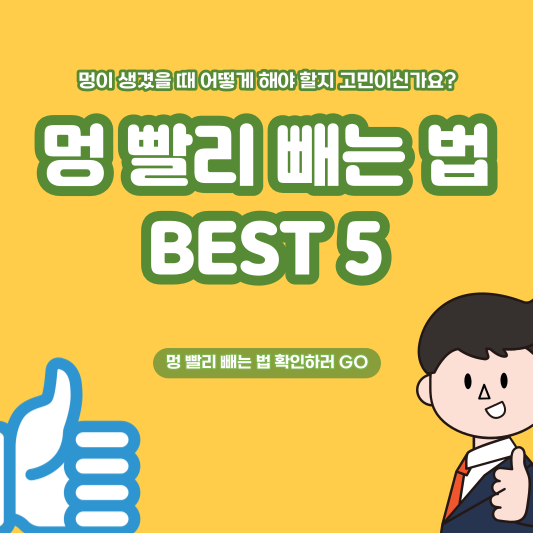 멍 빨리 빼는 법 BEST5, 어떻게 해야 할지 고민이신가요? 확인 하세요!