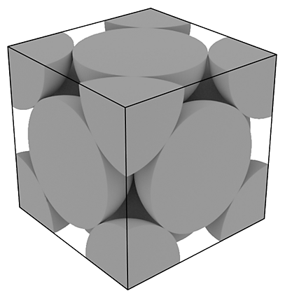 face-centered cubic cell