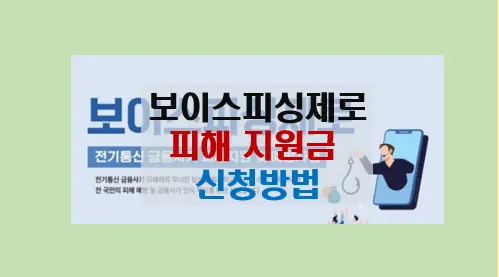 보이스피싱 피해자 지원금 신청 방법