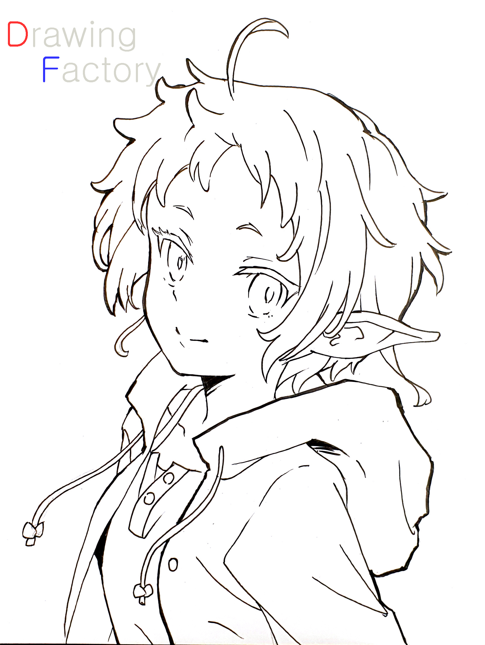 Line Sketch Sylphiette Mushoku Tensei Line Sketch Sylphiette Mushoku Tensei