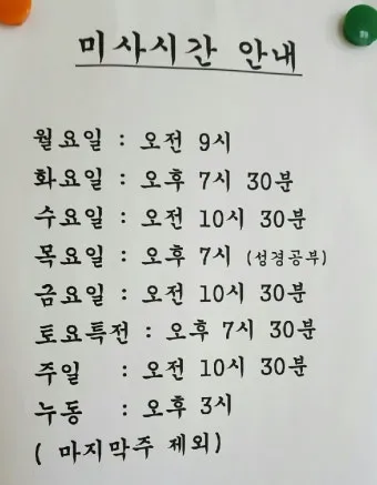 대전 서구 탄방동성당 미사시간 요일 주일_11