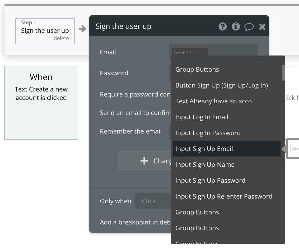 workflow 연결 이메일