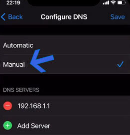 iPhone에서 DNS 변경