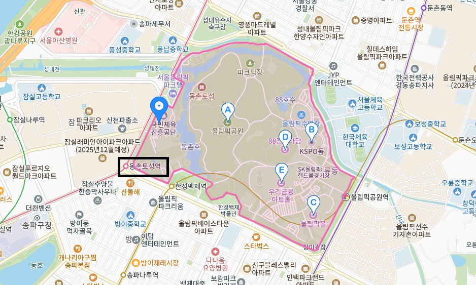 올림픽공원 위치