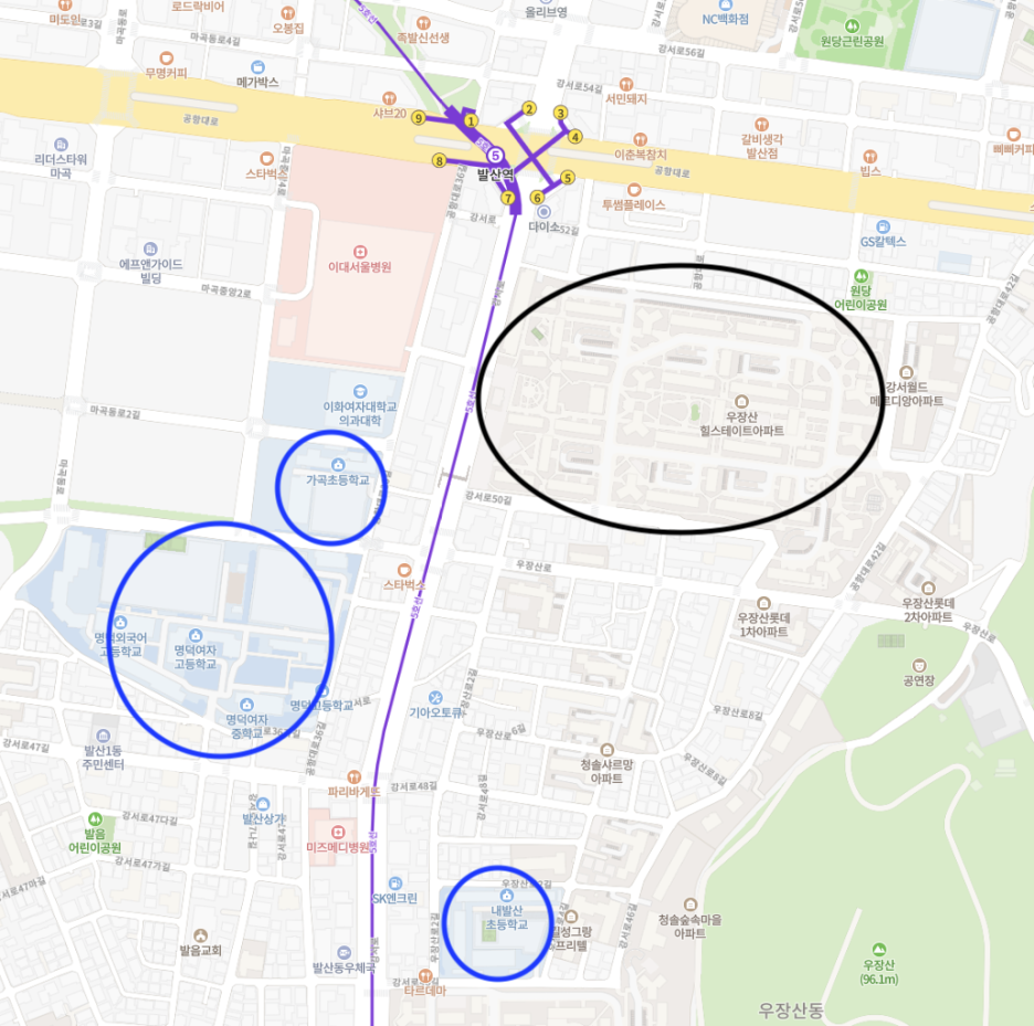 학교 위치