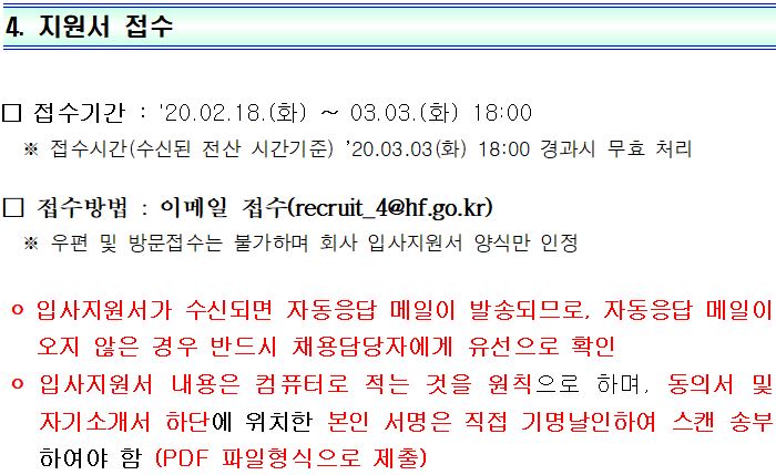 한국주택금융공사 채용 공고