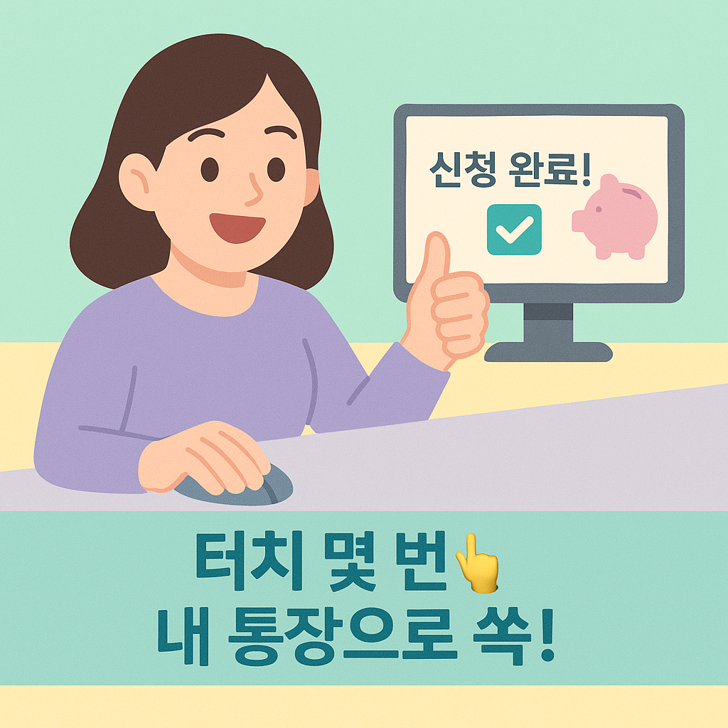 터치 몇 번👆 내 통장으로 쏙!