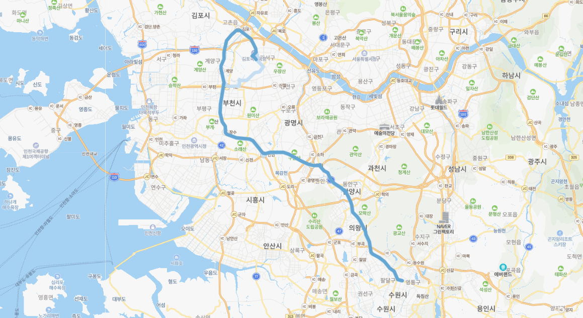  [공항] 4300번버스 시간표,  노선 정보 : 김포공항에서 수원역, 의왕, 안양
