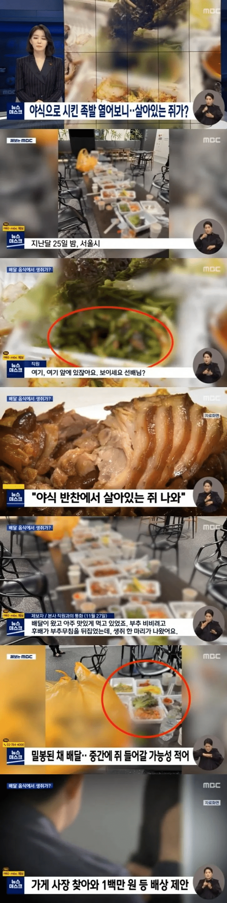  쥐 나온 족발집 원인 밝혀짐