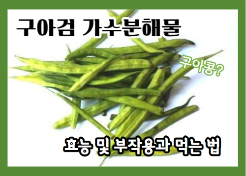 구아검 가수분해물 효능 4가지&#44; 먹는 법&#44; 부작용&#44; 제품 추천