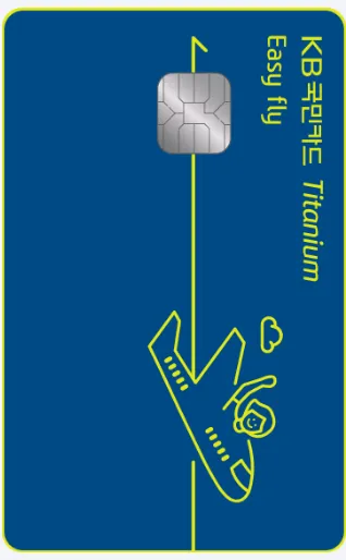 국민카드 easy fly 티타늄 카드