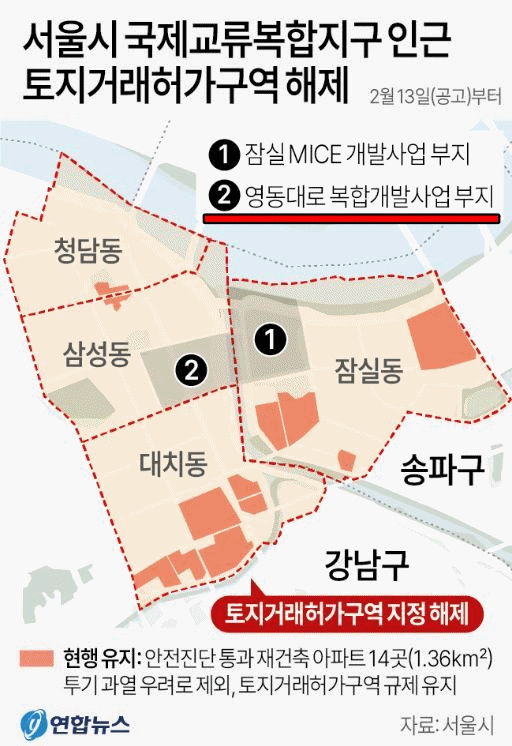서울시 국제교류복합지구 인근 토지거래허가구역 해제 - 연합뉴스 캡처