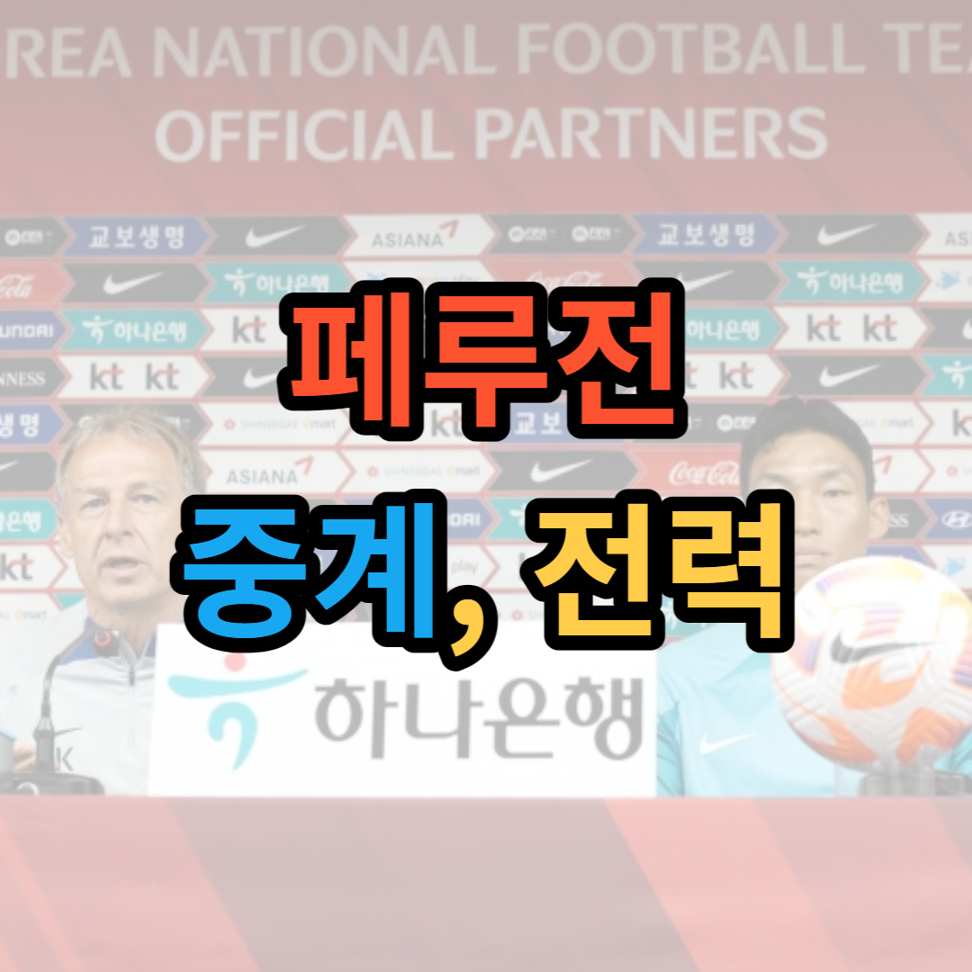 페루전 중계&#44; 전력