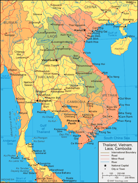 캄보디아 일반도
캄보디아 지도