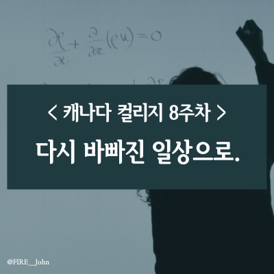  캐나다 컬리지 8주차: 다시 바빠진 일상으로(feat. 교수 선택 팁)