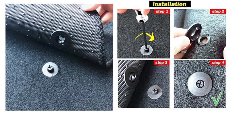 바닥매트 고정핀 달기 1