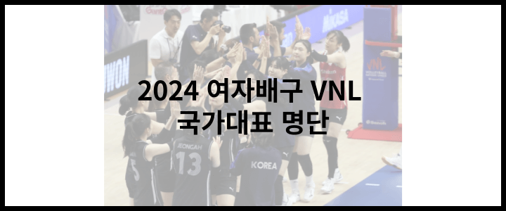 여자배구-국가대표-VNL-2024