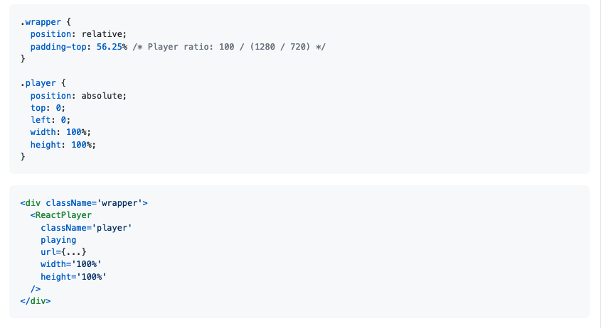  React Player 반응형 디자인으로 스타일링하기