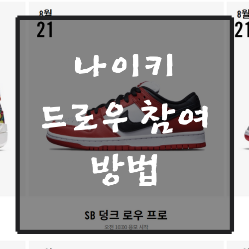  나이키 드로우(THE DRAW) 참여하는 방법 (SNKRS)