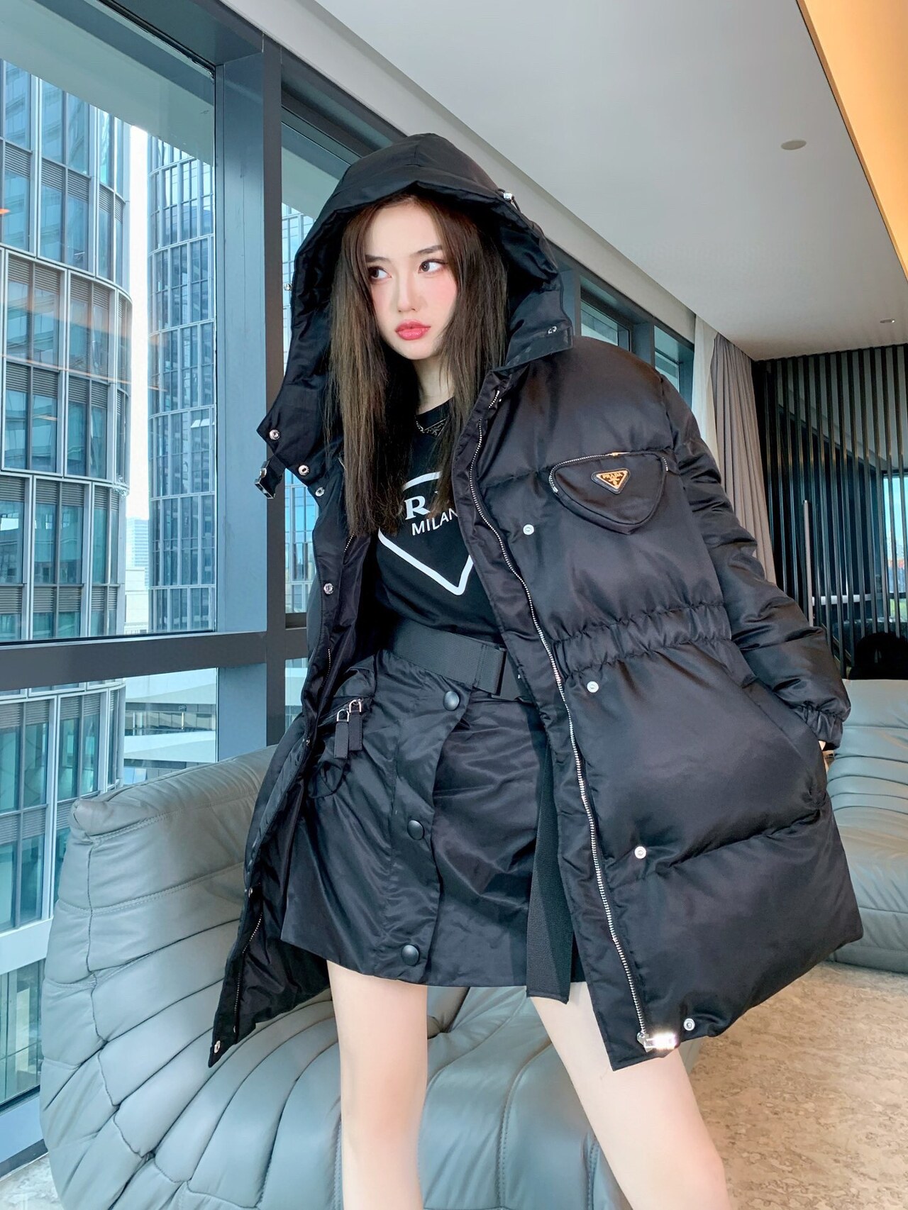 [PRADA] 프라다 리나일론 다운 패딩 자켓 29Y966