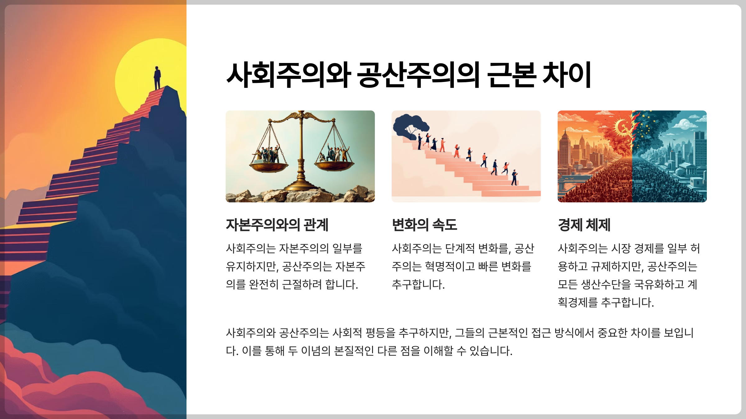 사회주의와 공산주의의 근본 차이