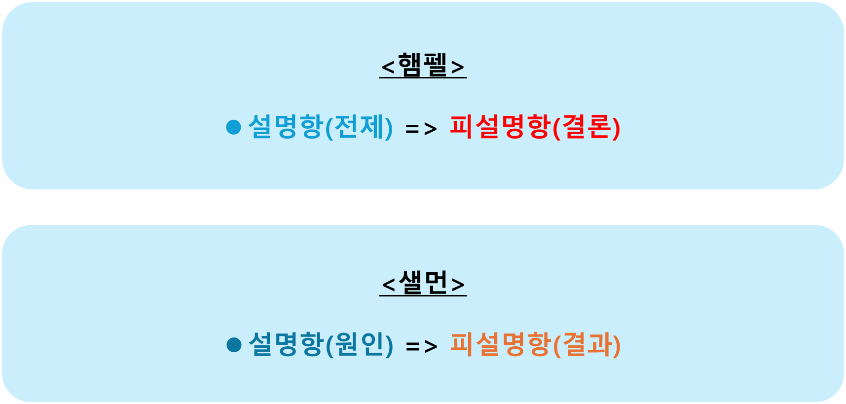 설명항피설명항 햄펠샐먼