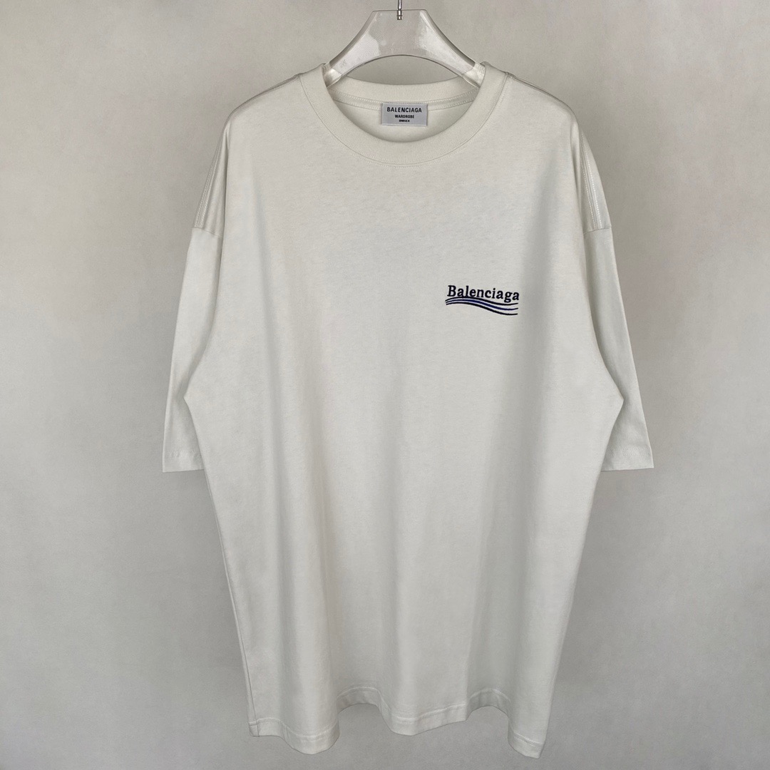  [BALENCIAGA] 발렌시아가 웨이브로고 반팔 티셔츠 641655 TKVJ1 9084