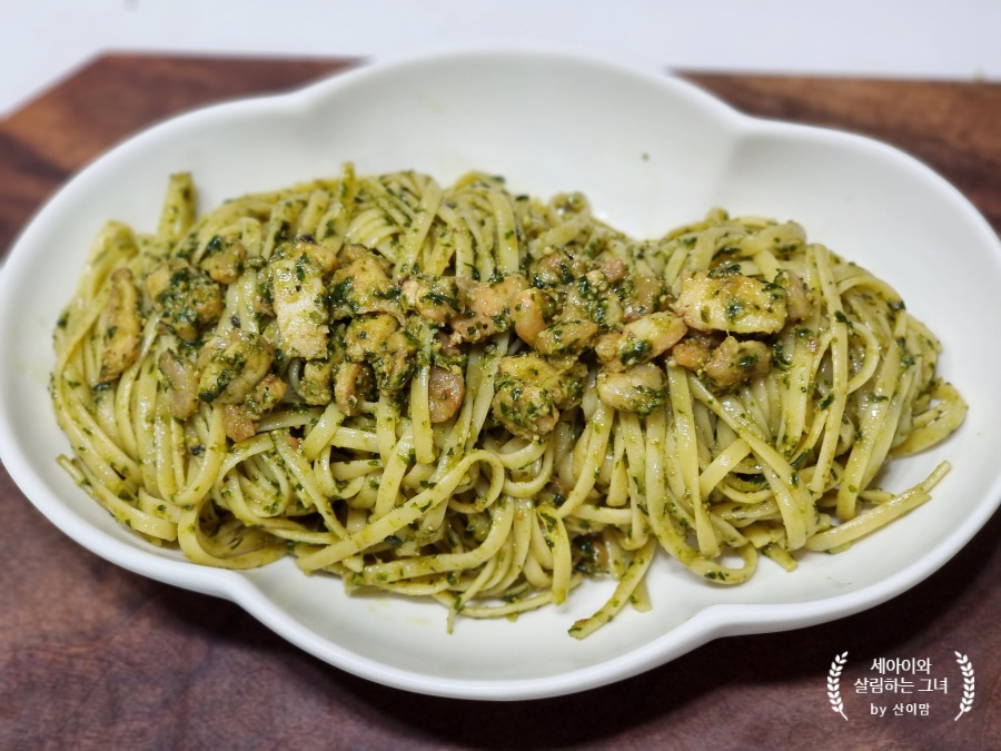 바질 파스타 만들기 바질페스토 파스타 만들기 링귀니 파스타 13