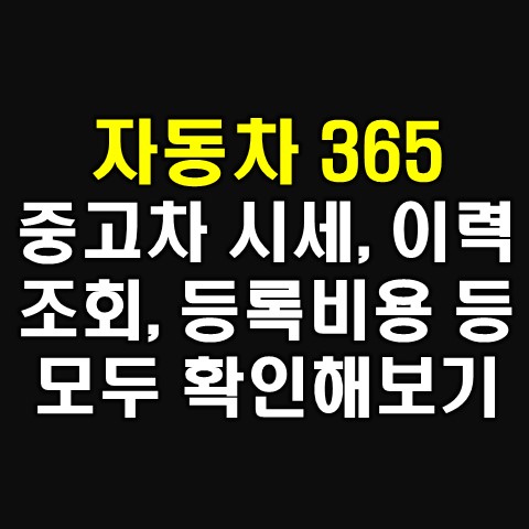  자동차 365 홈페이지 실매물 검색 및 중고차 시세 조회하기