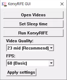KorxyRIFE 프로그램