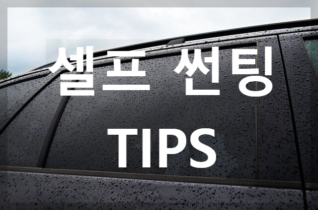  [3]자동차 썬팅 셀프 썬팅 /  썬팅지 붙이는 방법 / 벗기는 법 / 단계별 주의사항