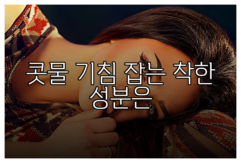 콧물 기침 잡는 착한 성분은