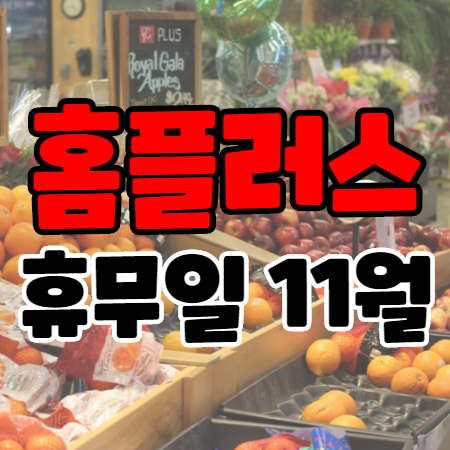  11월 홈플러스 휴무일 빠르게 보기(+홈플러스 영업시간)