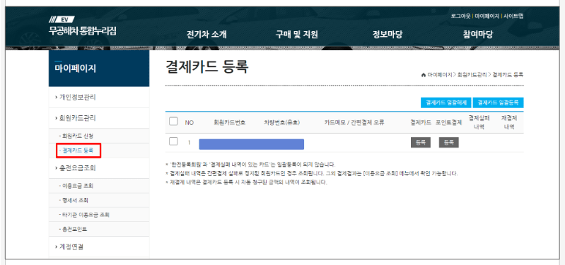 환경부 전기차 충전 카드 발급 방법