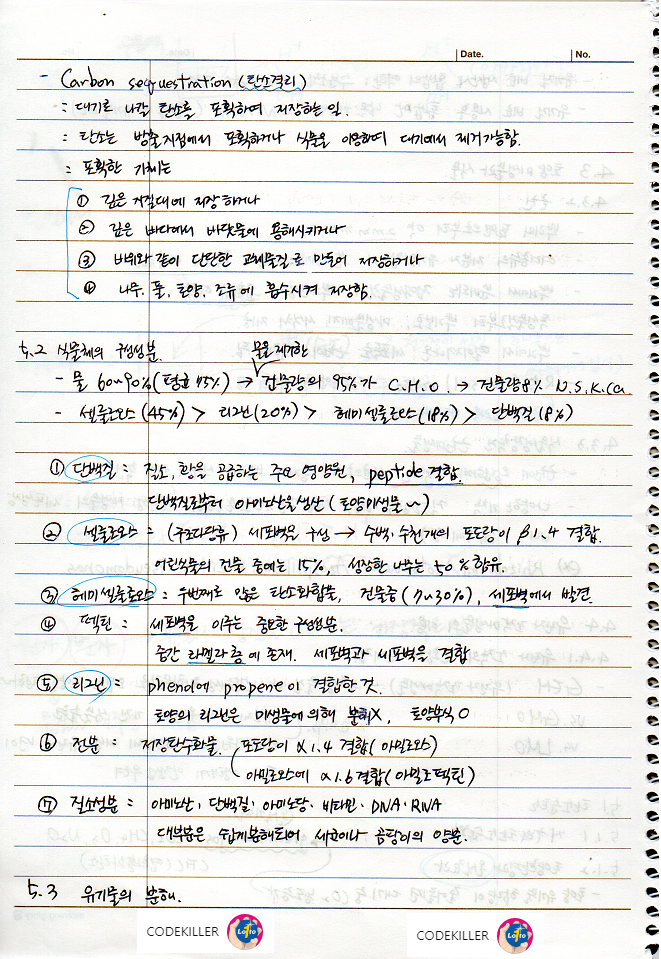  [토양학] 토양생물과 유기물 (온실효과, 식물체의 구성성분)