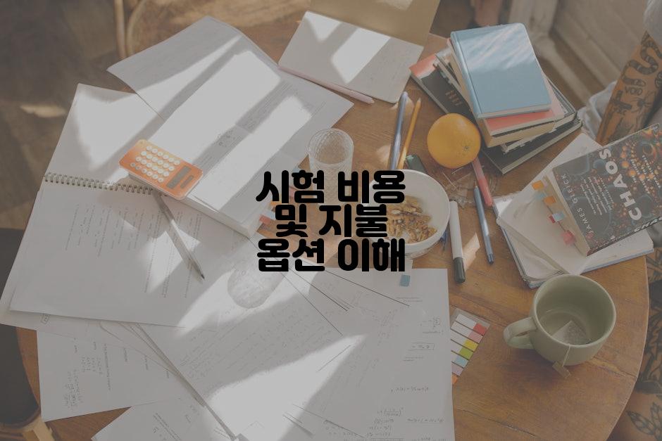 시험 비용 및 지불 옵션 이해