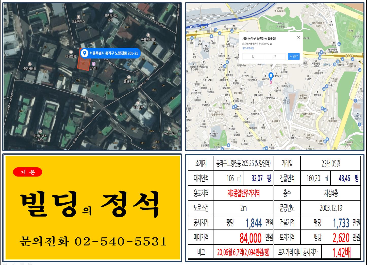 동작구 노량진동 205-25번지