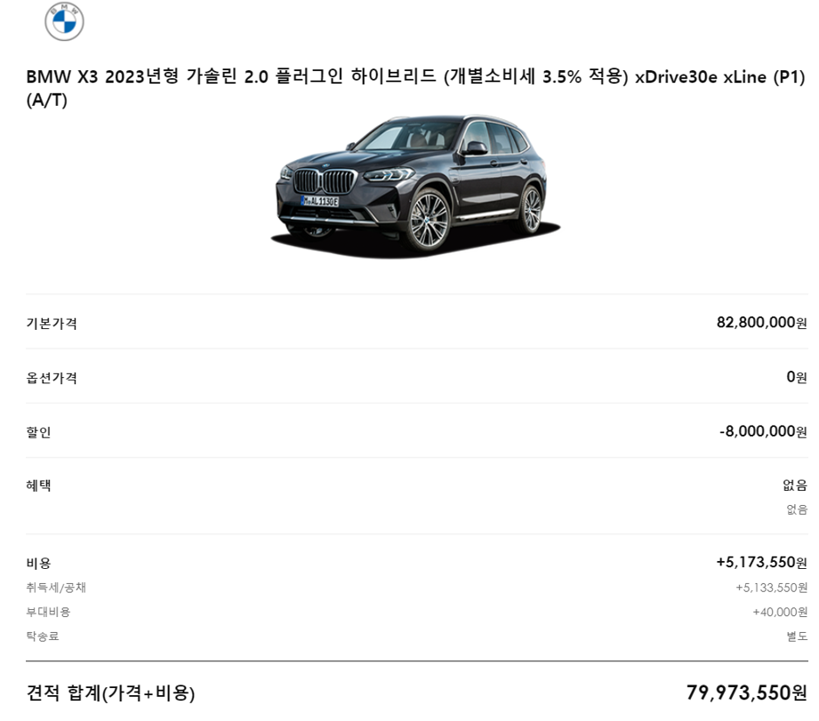 10위 : BMW X3