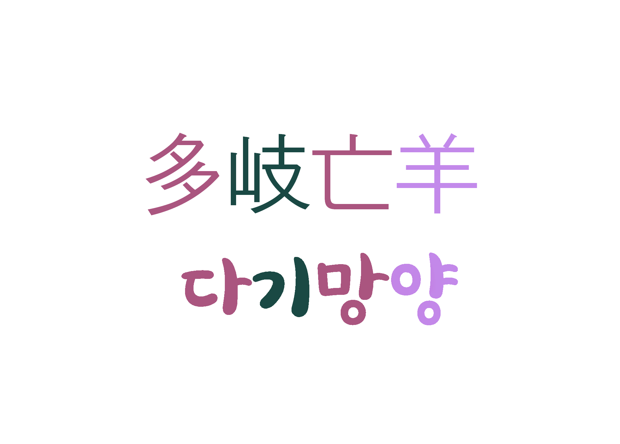  다기망양-갈림길이 많아 길을 잃다