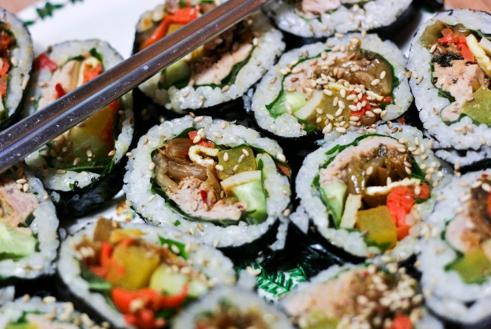  초보도 김밥 맛있게 싸는법 및 재료 황금레시피(햄김밥, 참치김밥,누드김밥)