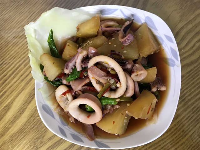  (채식 식단) 오징어무조림