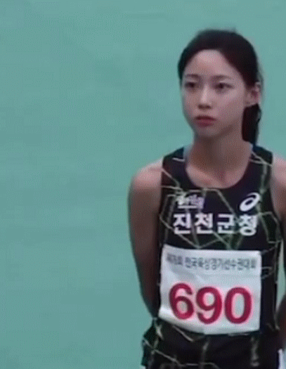  미모의 육상 선수 김민지양