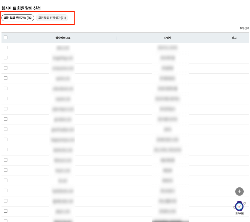 회원탈퇴-신청가능-불가