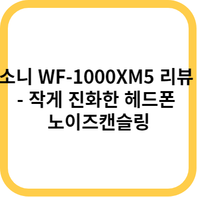 소니 WF-1000XM5 리뷰 - 작게 진화한 헤드폰 노이즈캔슬링
