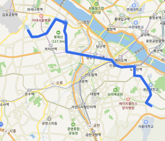  650번버스 노선 정보(외발산동, 강서구청, 목동역, 대방역)